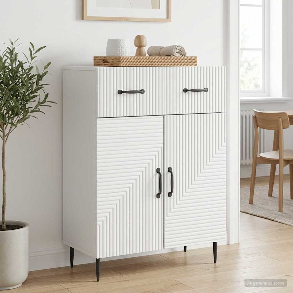 vidaXL Dressoir met lade Zwart 66 x 34,5 x 89,5 cm Bewerkt hout