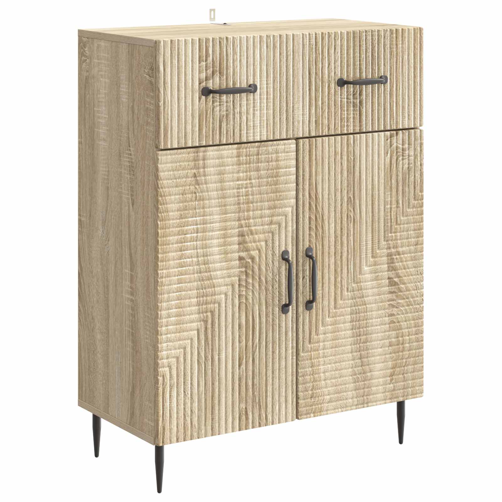 vidaXL Dressoir met lade Zwart 66 x 34,5 x 89,5 cm Bewerkt hout