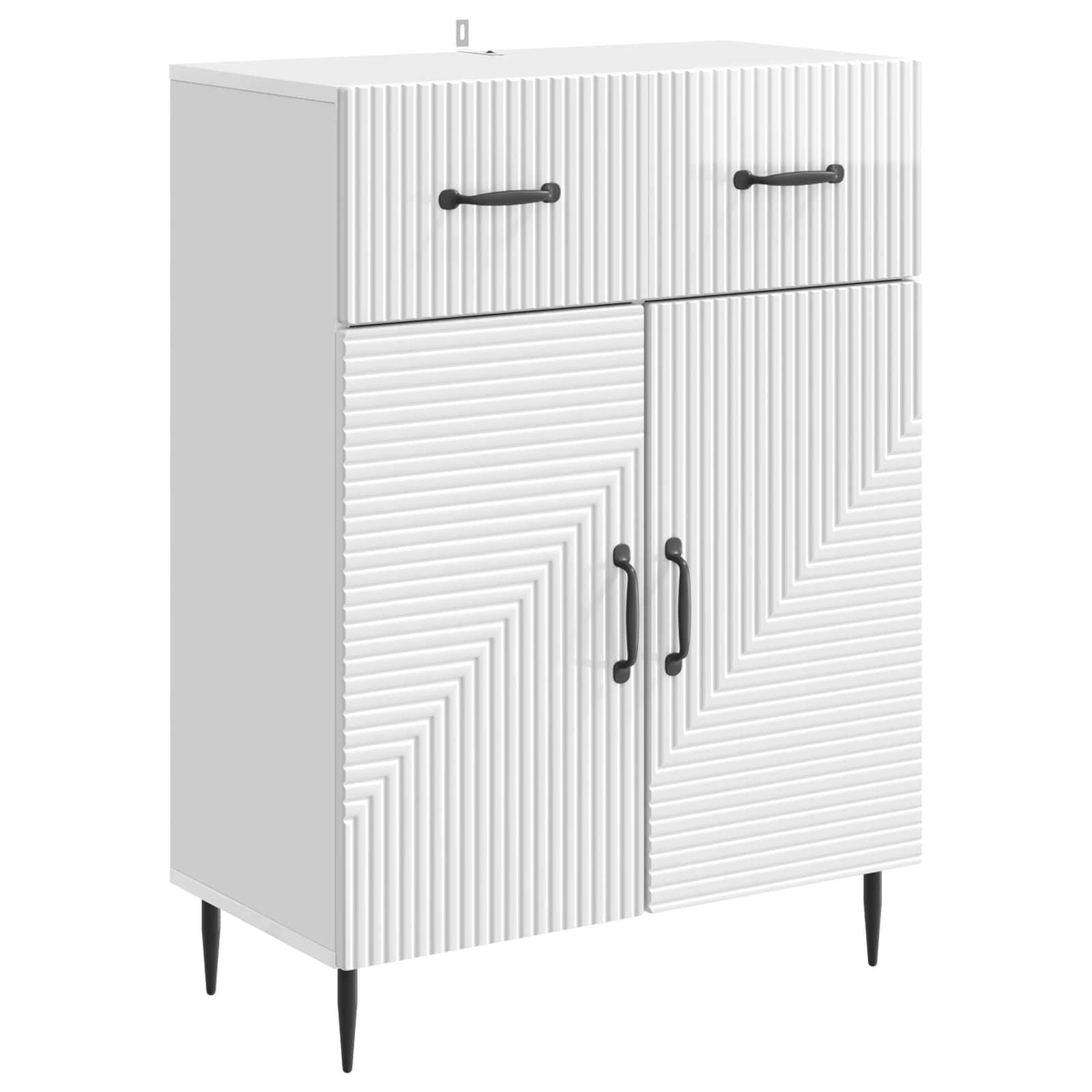 vidaXL Dressoir met lade Zwart 66 x 34,5 x 89,5 cm Bewerkt hout