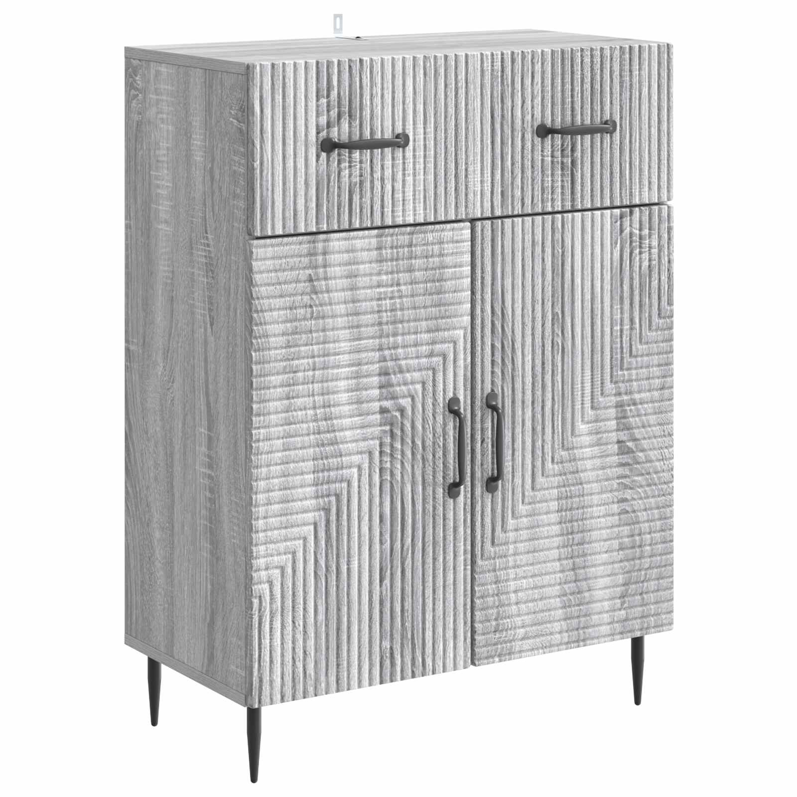 vidaXL Dressoir met lade Zwart 66 x 34,5 x 89,5 cm Bewerkt hout
