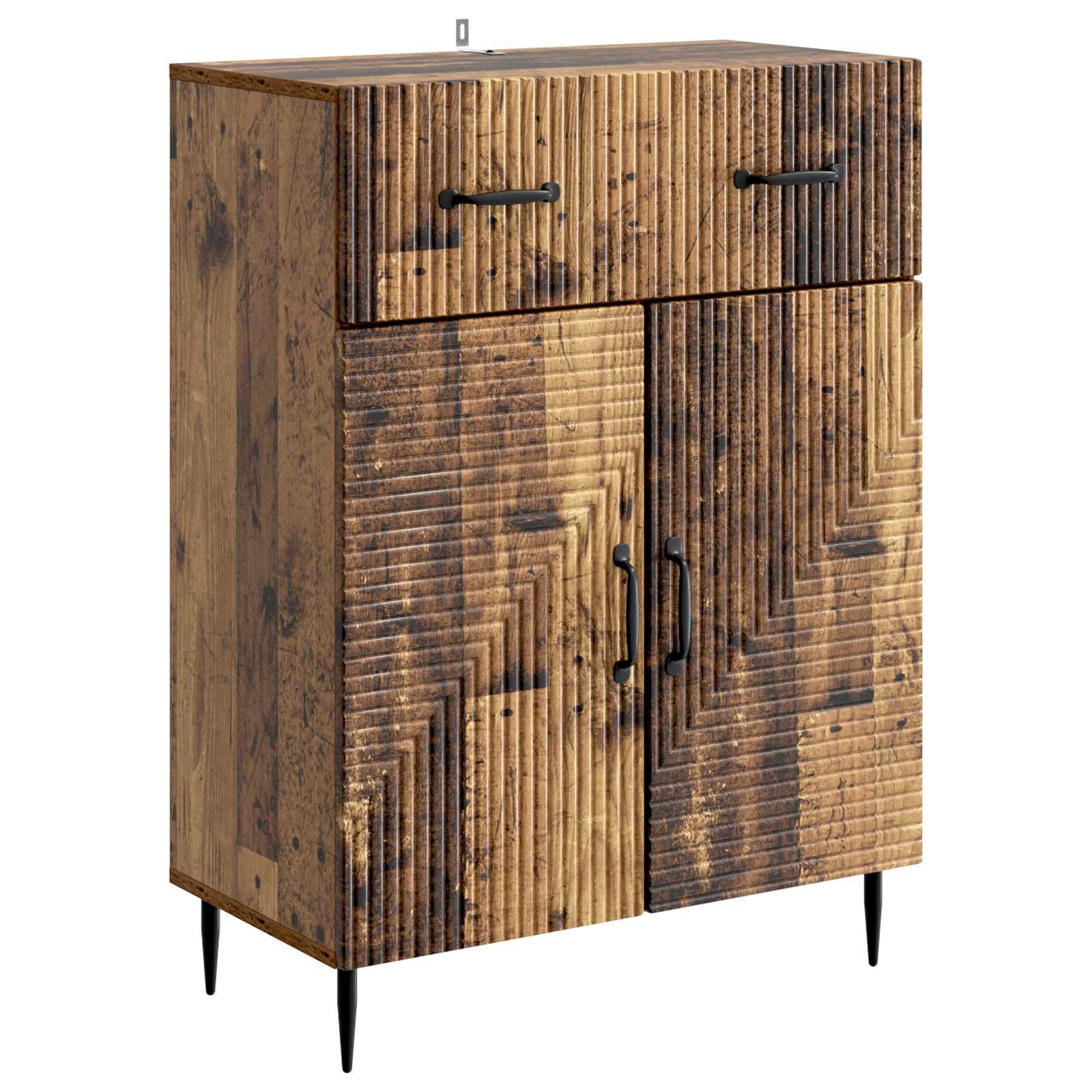 vidaXL Dressoir met lade Zwart 66 x 34,5 x 89,5 cm Bewerkt hout
