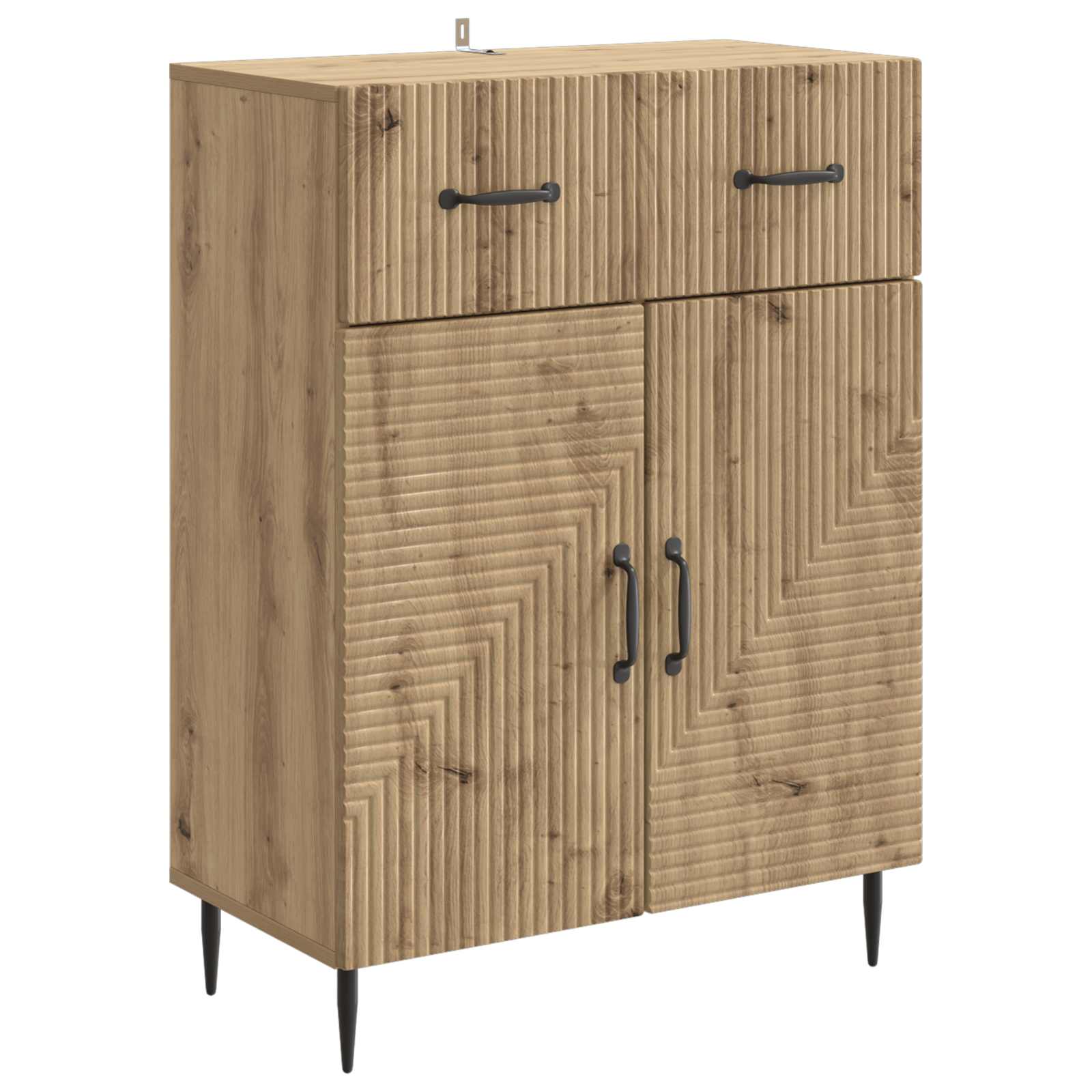 vidaXL Dressoir met lade Zwart 66 x 34,5 x 89,5 cm Bewerkt hout