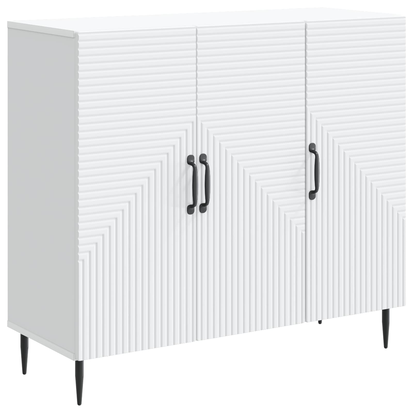 vidaXL Dressoir Zwart 89 x 34,5 x 80 cm Bewerkt hout