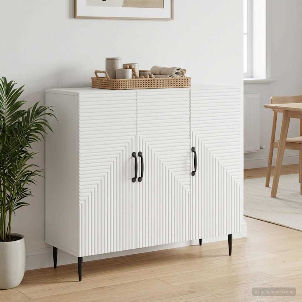 vidaXL Dressoir Zwart 89 x 34,5 x 80 cm Bewerkt hout