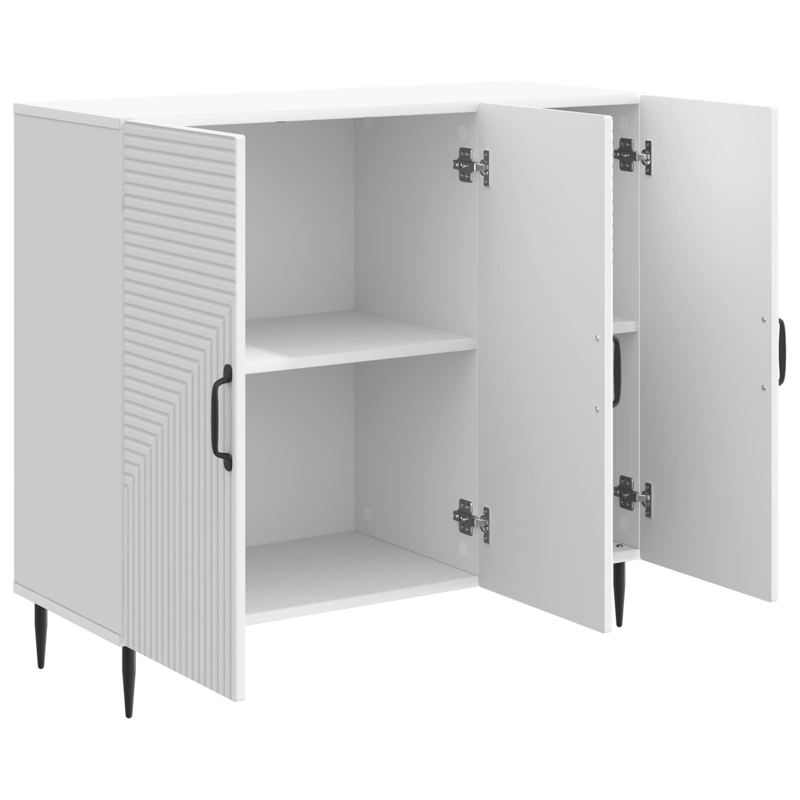 vidaXL Dressoir Zwart 89 x 34,5 x 80 cm Bewerkt hout