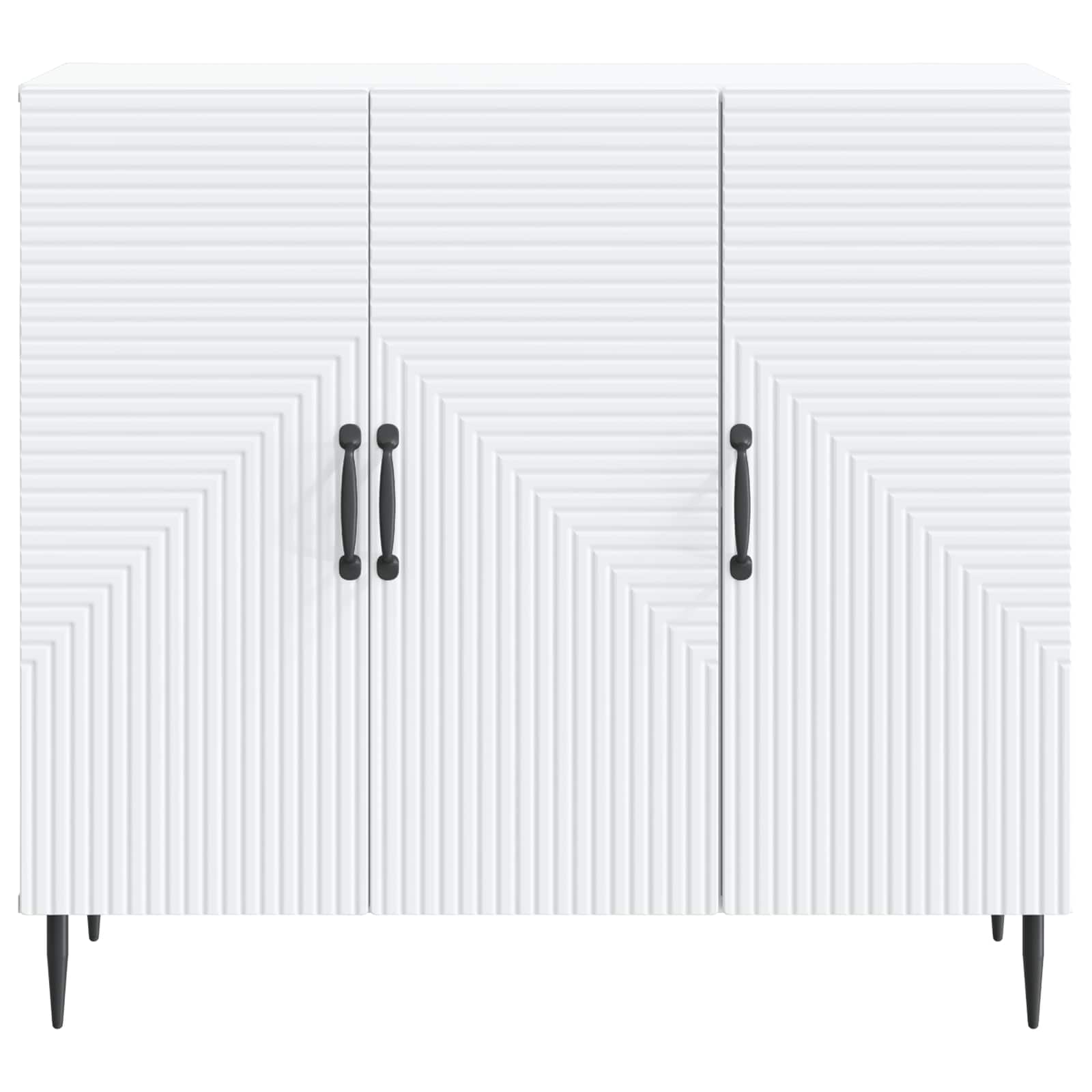 vidaXL Dressoir Zwart 89 x 34,5 x 80 cm Bewerkt hout
