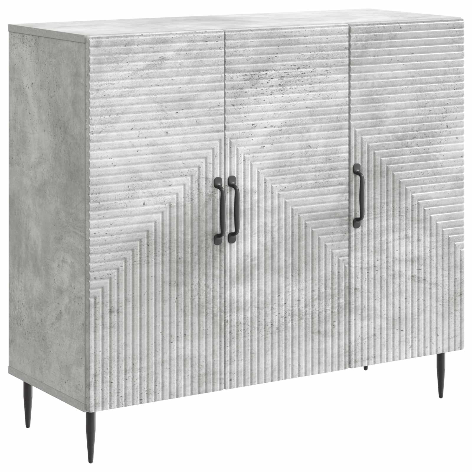 vidaXL Dressoir Zwart 89 x 34,5 x 80 cm Bewerkt hout