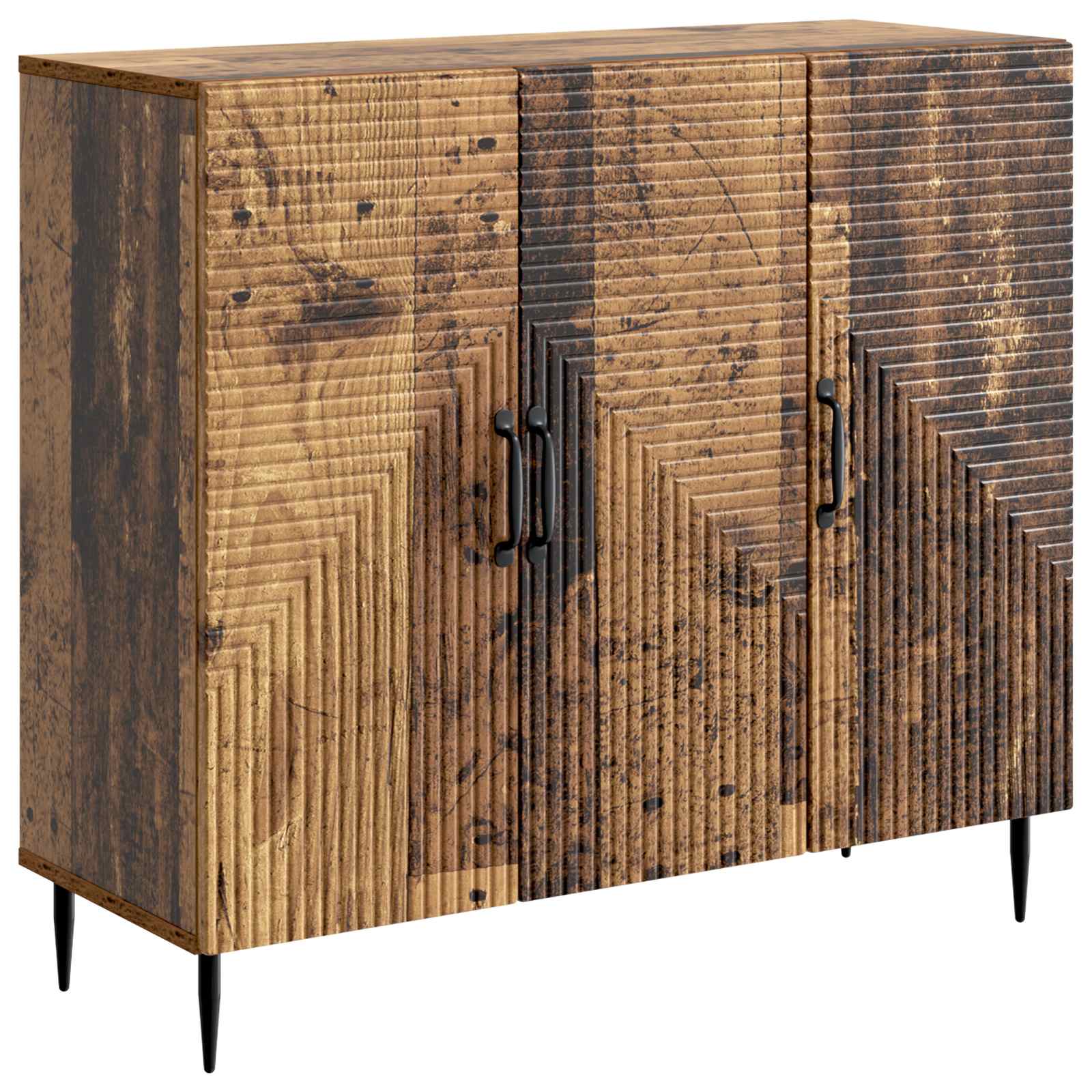 vidaXL Dressoir Zwart 89 x 34,5 x 80 cm Bewerkt hout