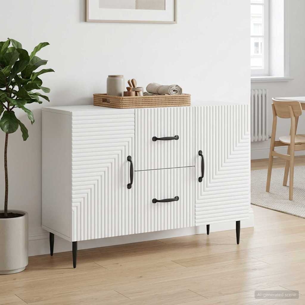 vidaXL Dressoir met lade Zwart 89 x 34,5 x 60 cm Bewerkt hout