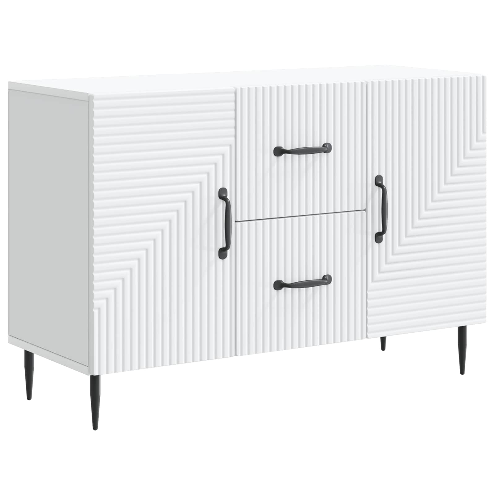 vidaXL Dressoir met lade Zwart 89 x 34,5 x 60 cm Bewerkt hout