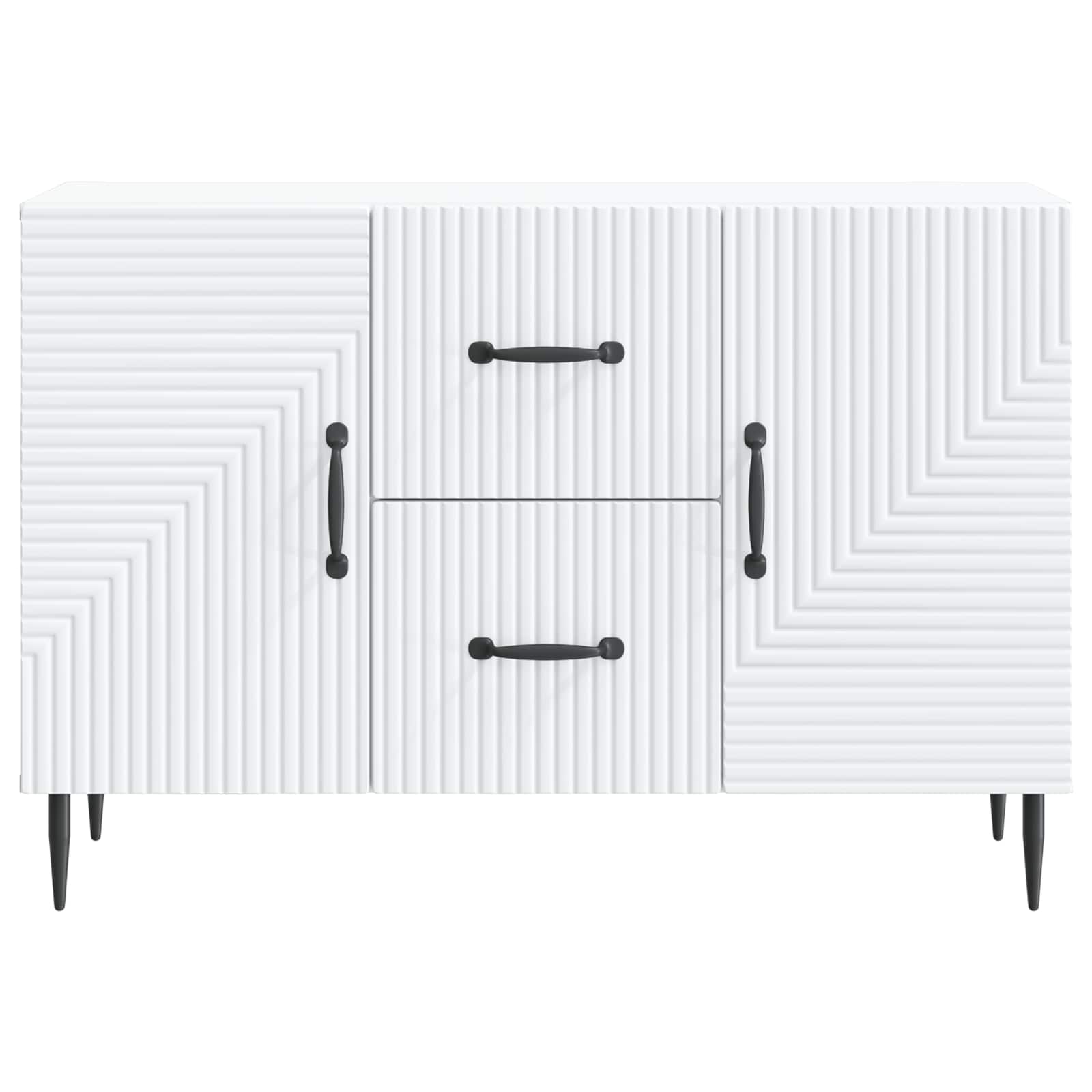 vidaXL Dressoir met lade Zwart 89 x 34,5 x 60 cm Bewerkt hout