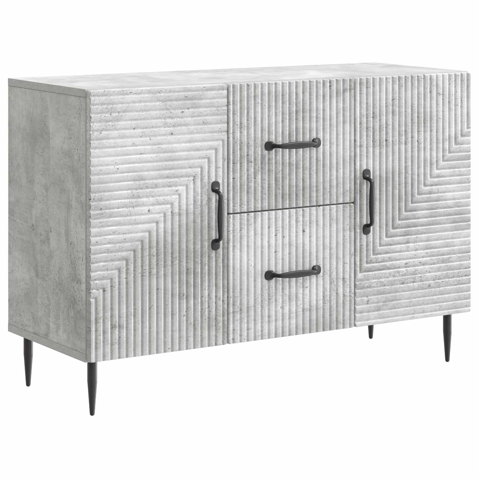 vidaXL Dressoir met lade Zwart 89 x 34,5 x 60 cm Bewerkt hout