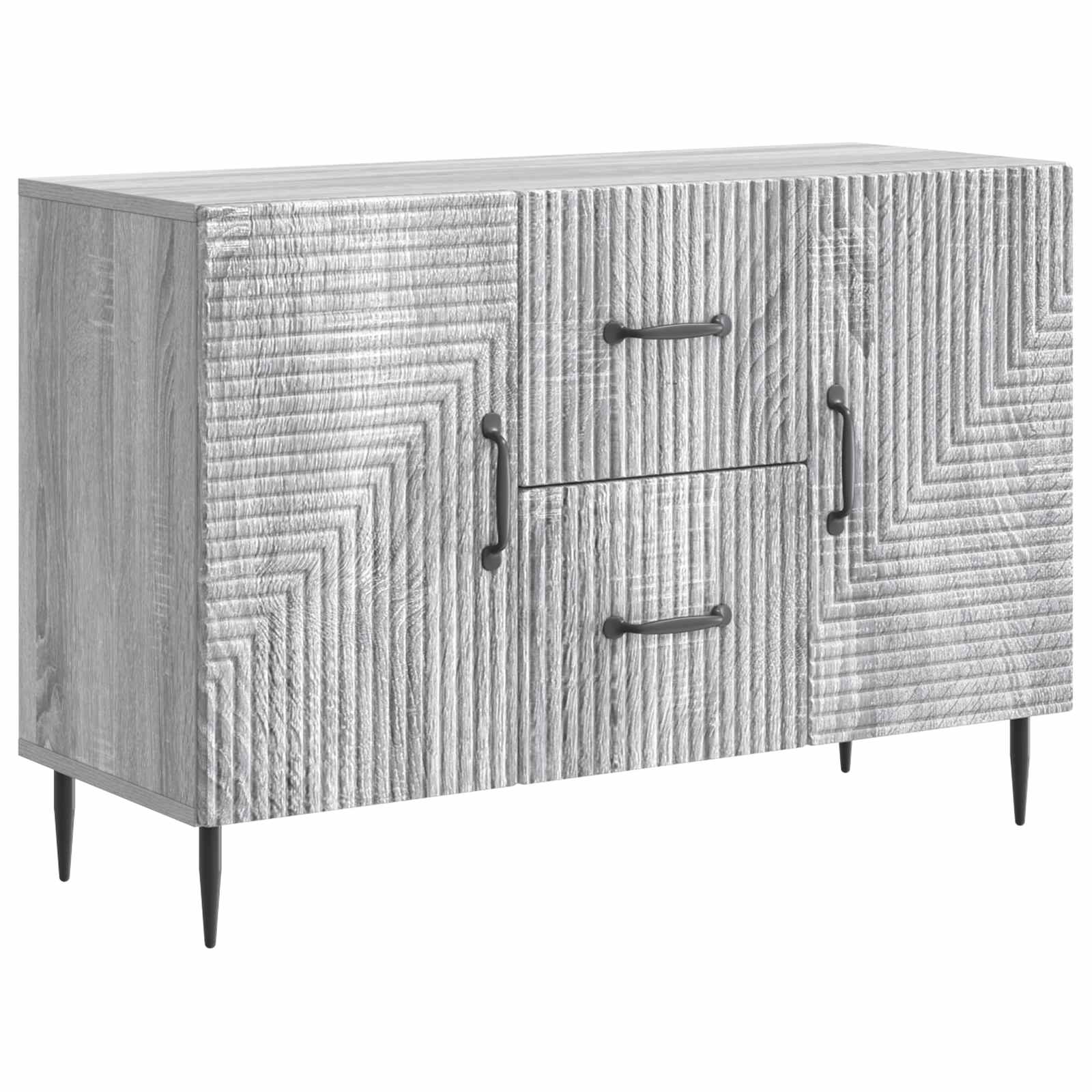 vidaXL Dressoir met lade Zwart 89 x 34,5 x 60 cm Bewerkt hout
