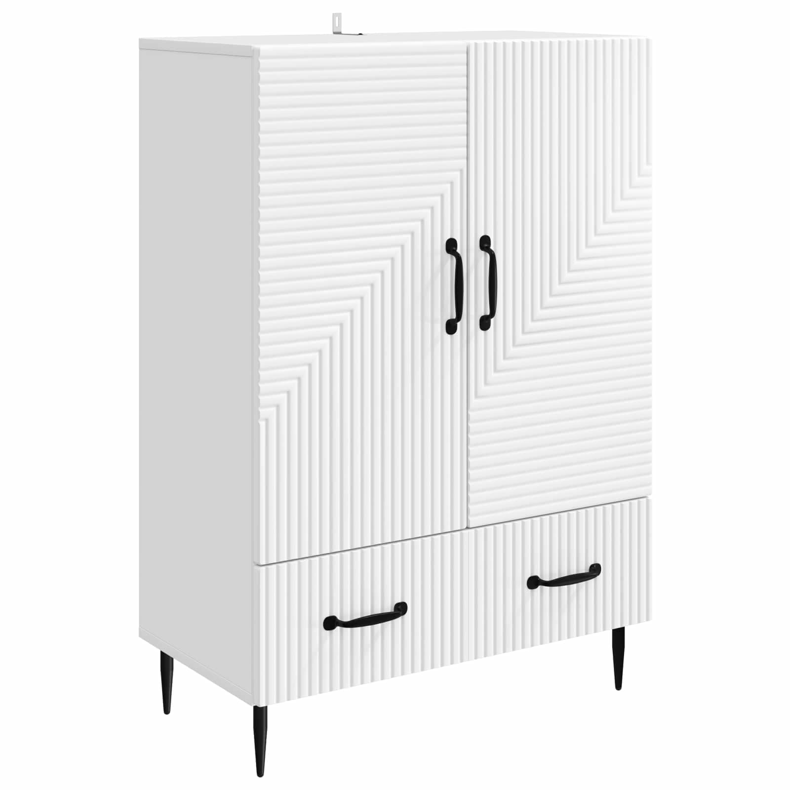 vidaXL Dressoir met lade Zwart 66 x 34,5 x 95 cm Bewerkt hout