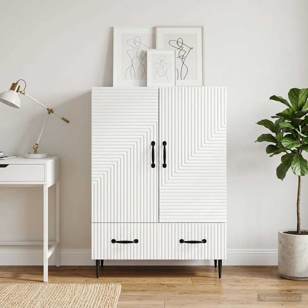 vidaXL Dressoir met lade Zwart 66 x 34,5 x 95 cm Bewerkt hout
