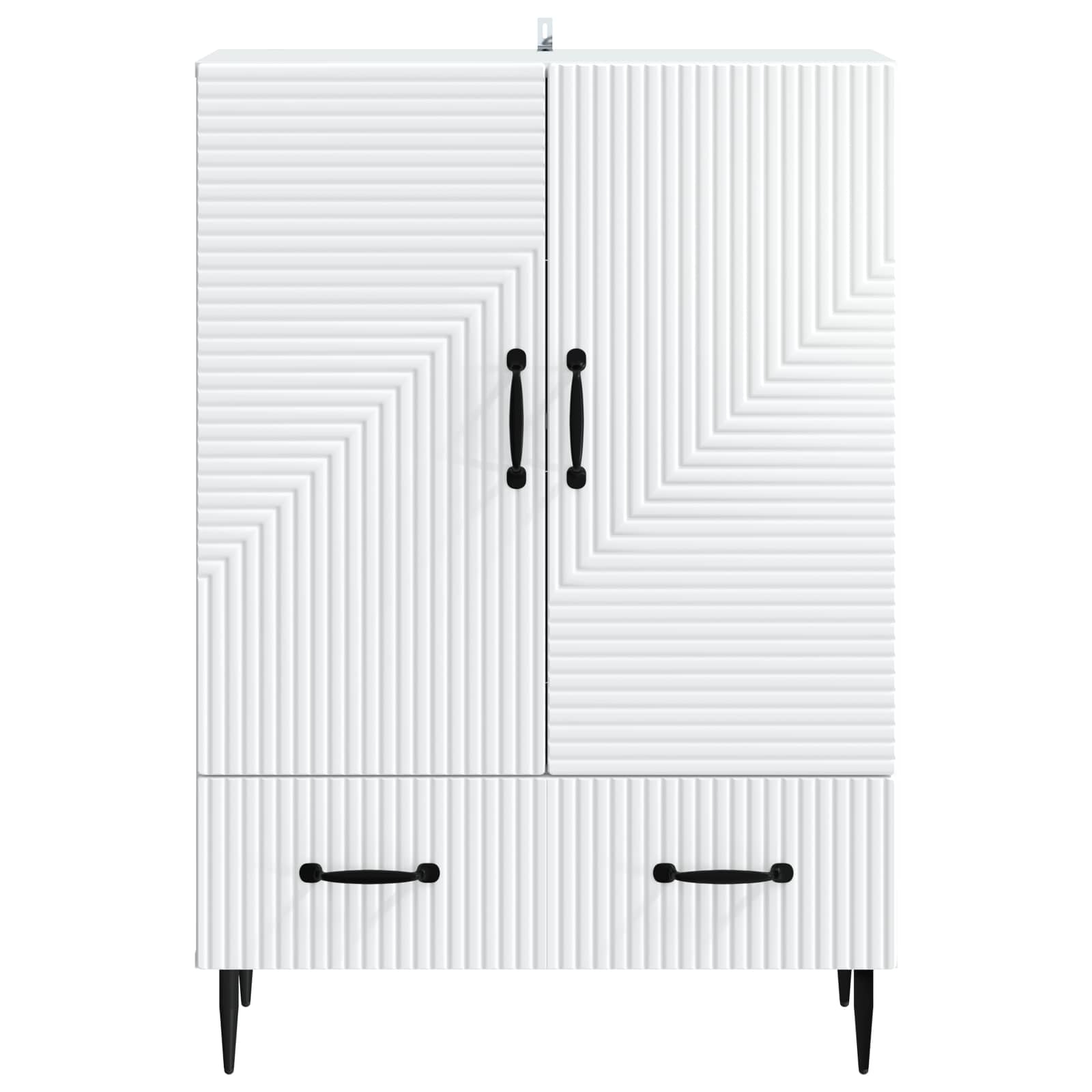 vidaXL Dressoir met lade Zwart 66 x 34,5 x 95 cm Bewerkt hout