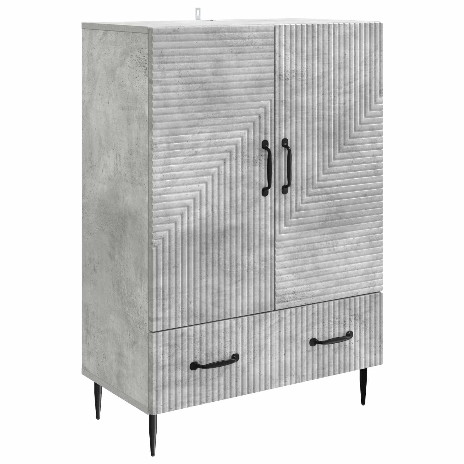 vidaXL Dressoir met lade Zwart 66 x 34,5 x 95 cm Bewerkt hout