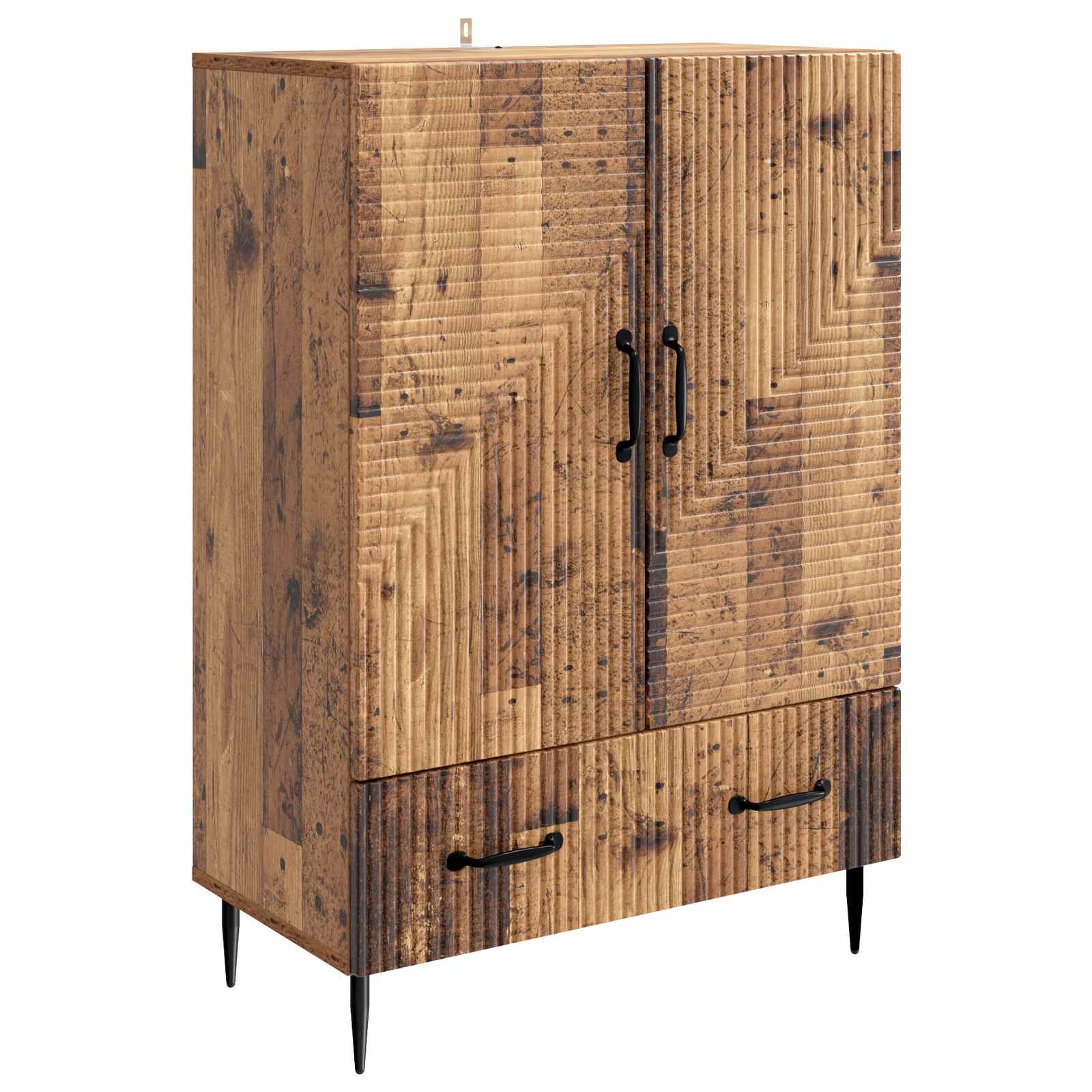 vidaXL Dressoir met lade Zwart 66 x 34,5 x 95 cm Bewerkt hout