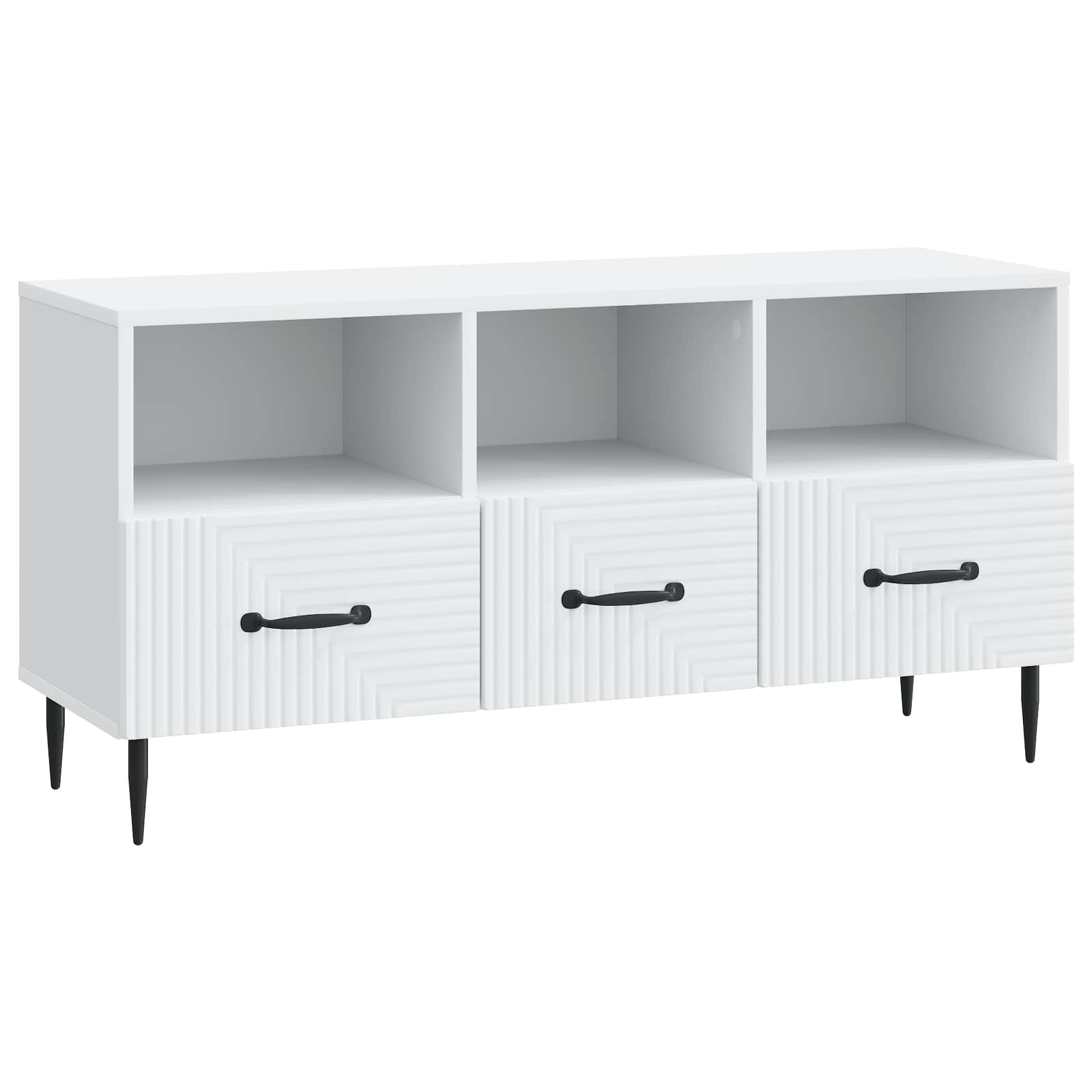 vidaXL TV-kast met lade Zwart 102 x 34,5 x 50 cm Bewerkt hout