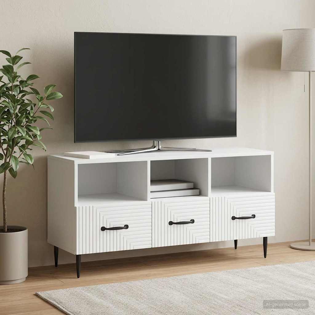 vidaXL TV-kast met lade Zwart 102 x 34,5 x 50 cm Bewerkt hout