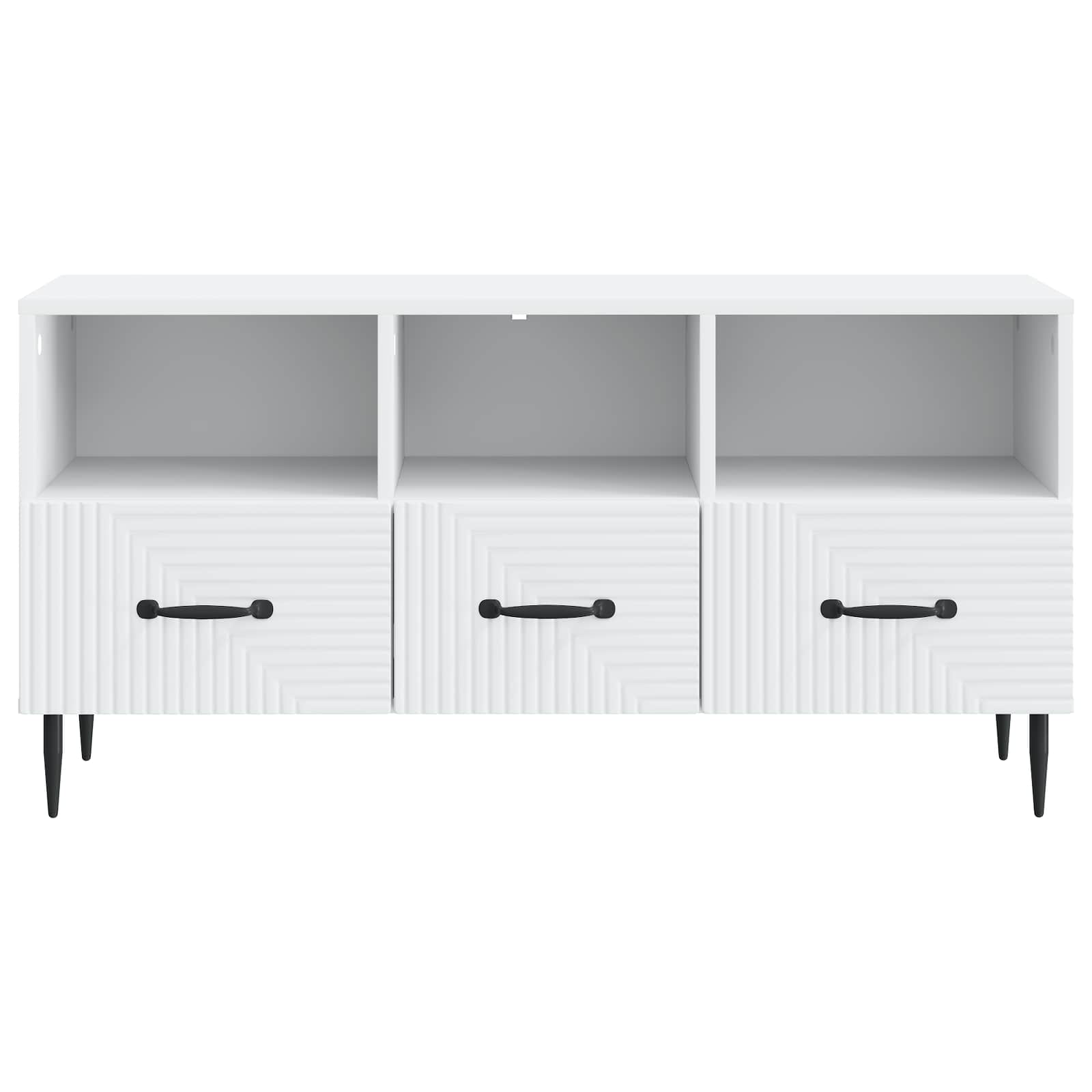 vidaXL TV-kast met lade Zwart 102 x 34,5 x 50 cm Bewerkt hout