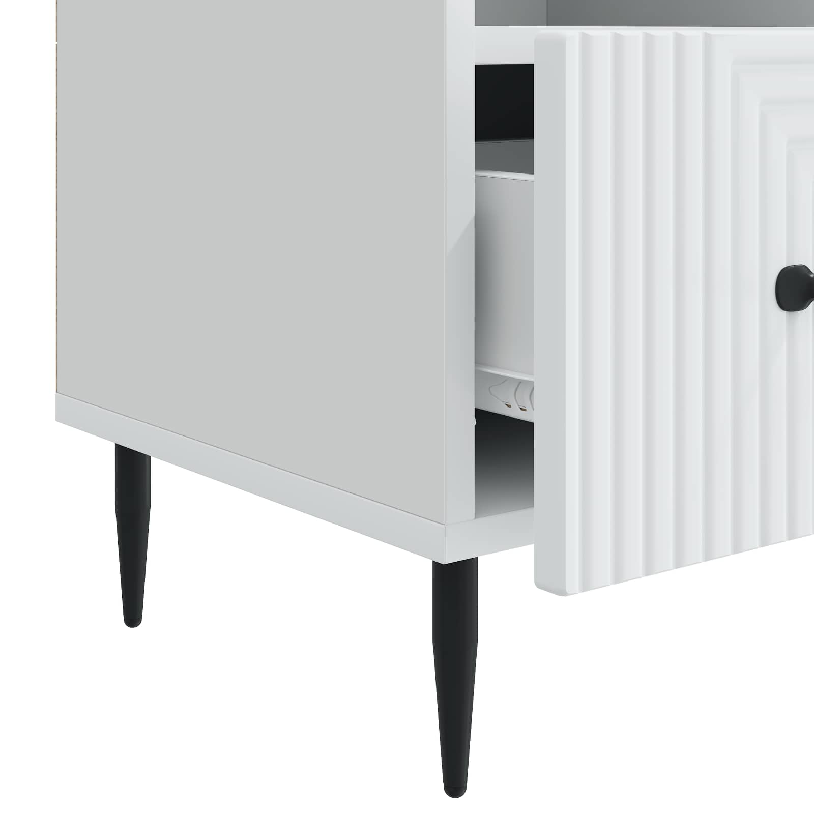 vidaXL TV-kast met lade Zwart 102 x 34,5 x 50 cm Bewerkt hout