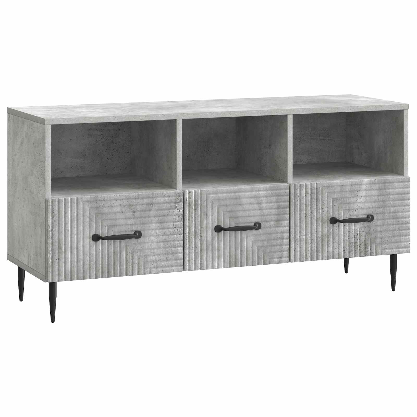 vidaXL TV-kast met lade Zwart 102 x 34,5 x 50 cm Bewerkt hout
