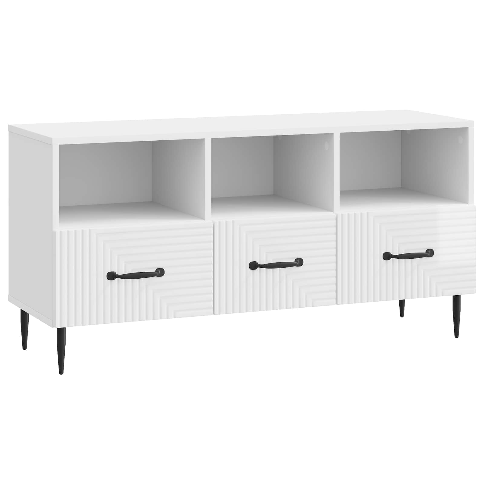 vidaXL TV-kast met lade Zwart 102 x 34,5 x 50 cm Bewerkt hout