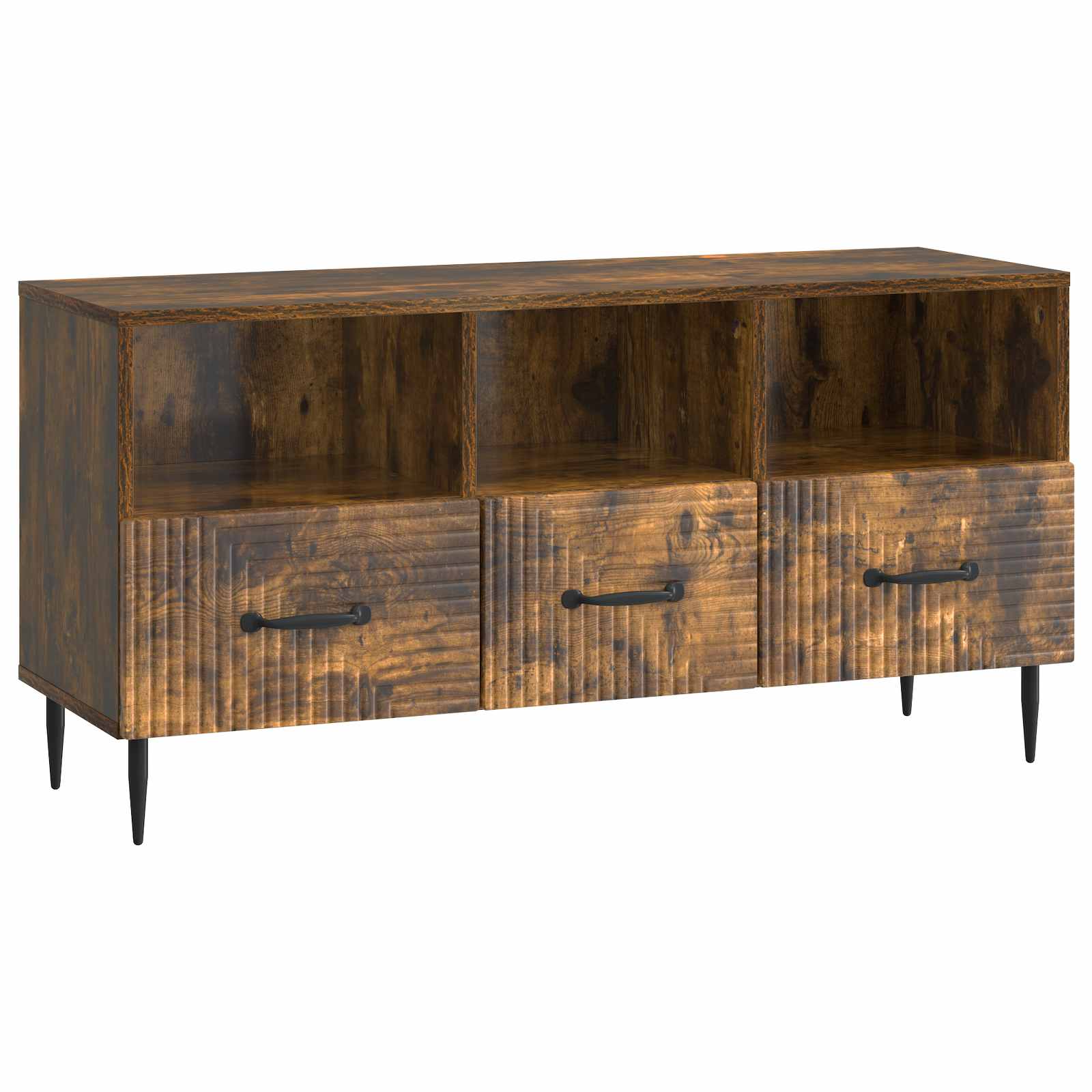 vidaXL TV-kast met lade Zwart 102 x 34,5 x 50 cm Bewerkt hout