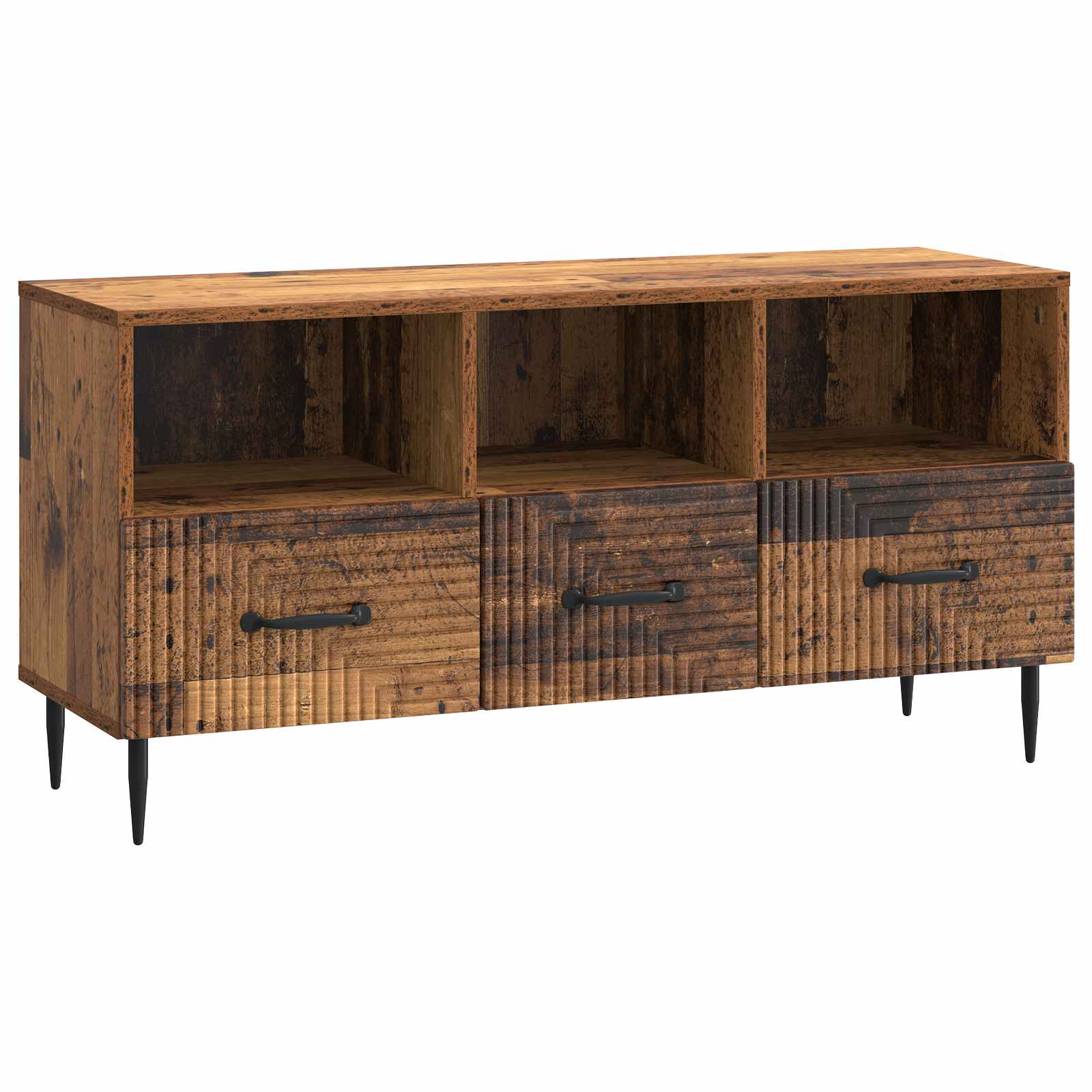 vidaXL TV-kast met lade Zwart 102 x 34,5 x 50 cm Bewerkt hout