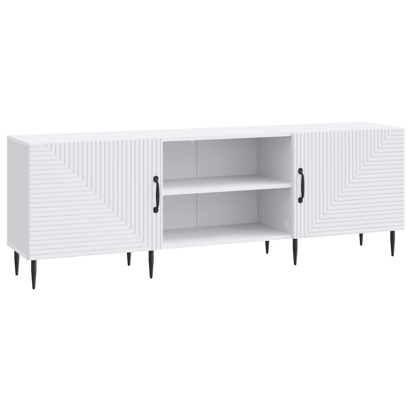 vidaXL TV-kast Wit 150 x 31 x 50 cm Bewerkt hout