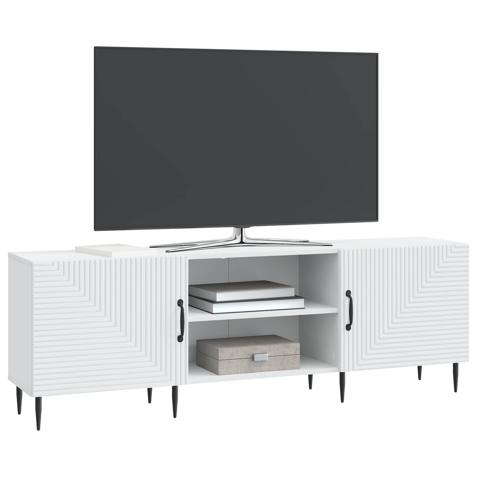 vidaXL TV-kast Wit 150 x 31 x 50 cm Bewerkt hout