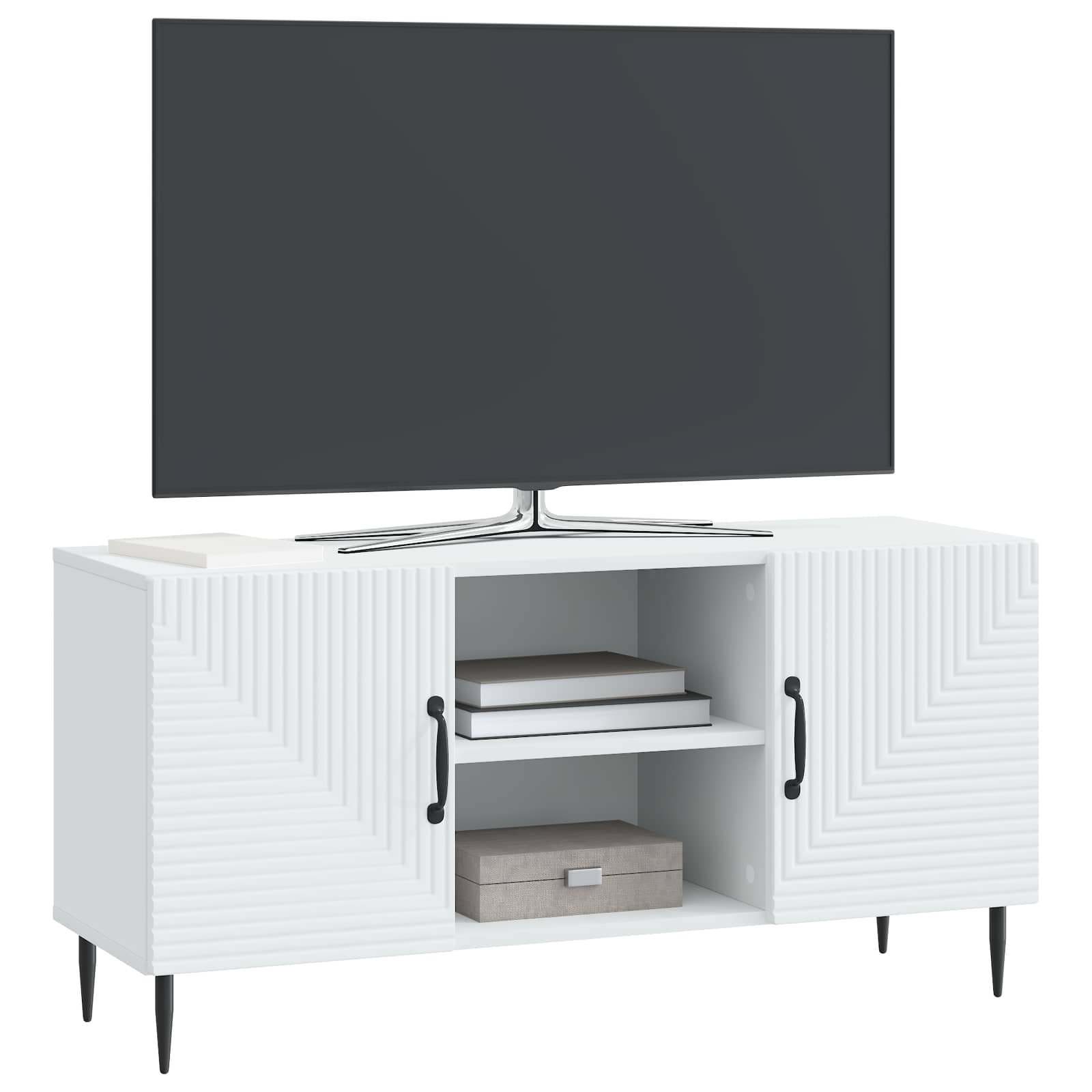 vidaXL TV-kast Zwart 102 x 34,5 x 50 cm Bewerkt hout