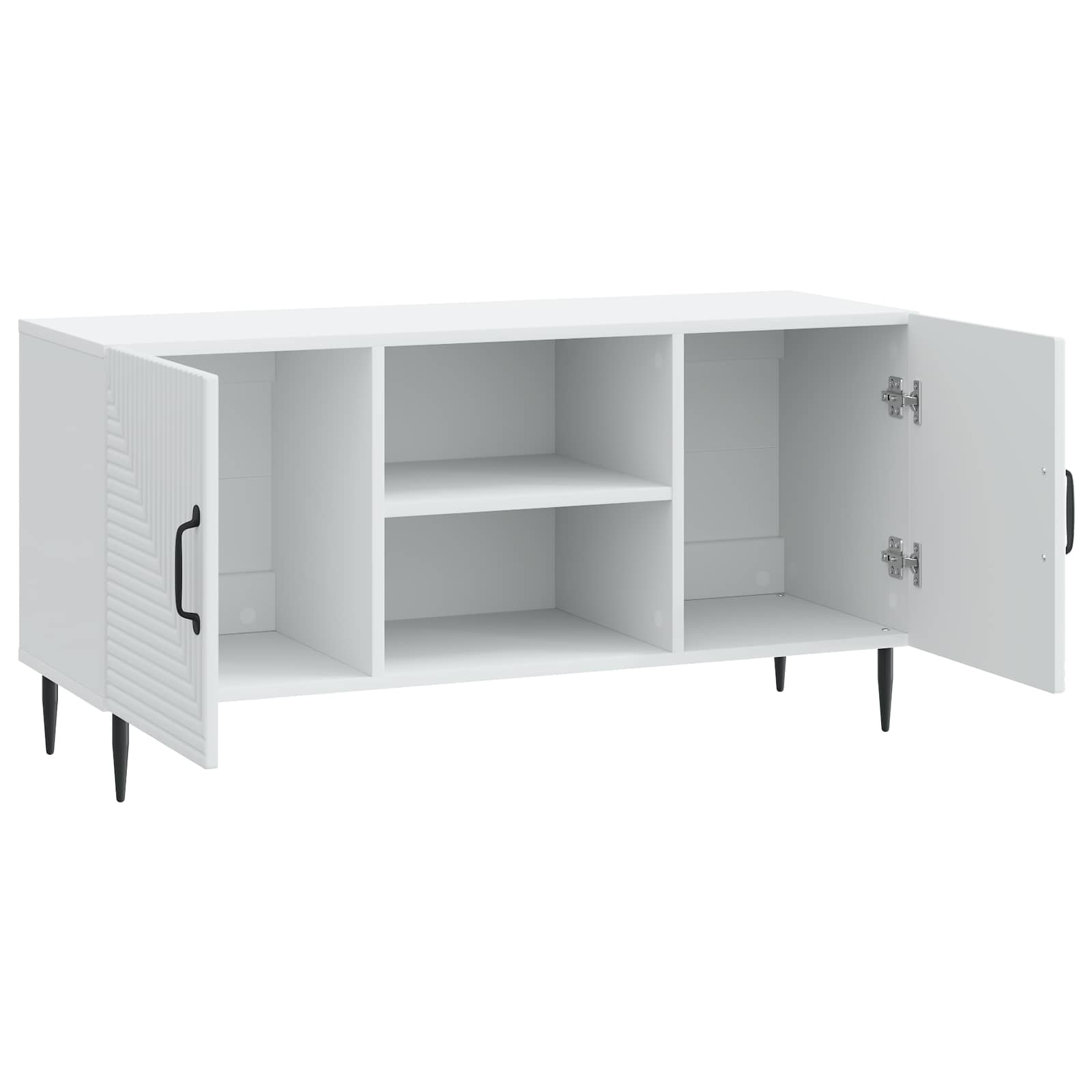vidaXL TV-kast Zwart 102 x 34,5 x 50 cm Bewerkt hout