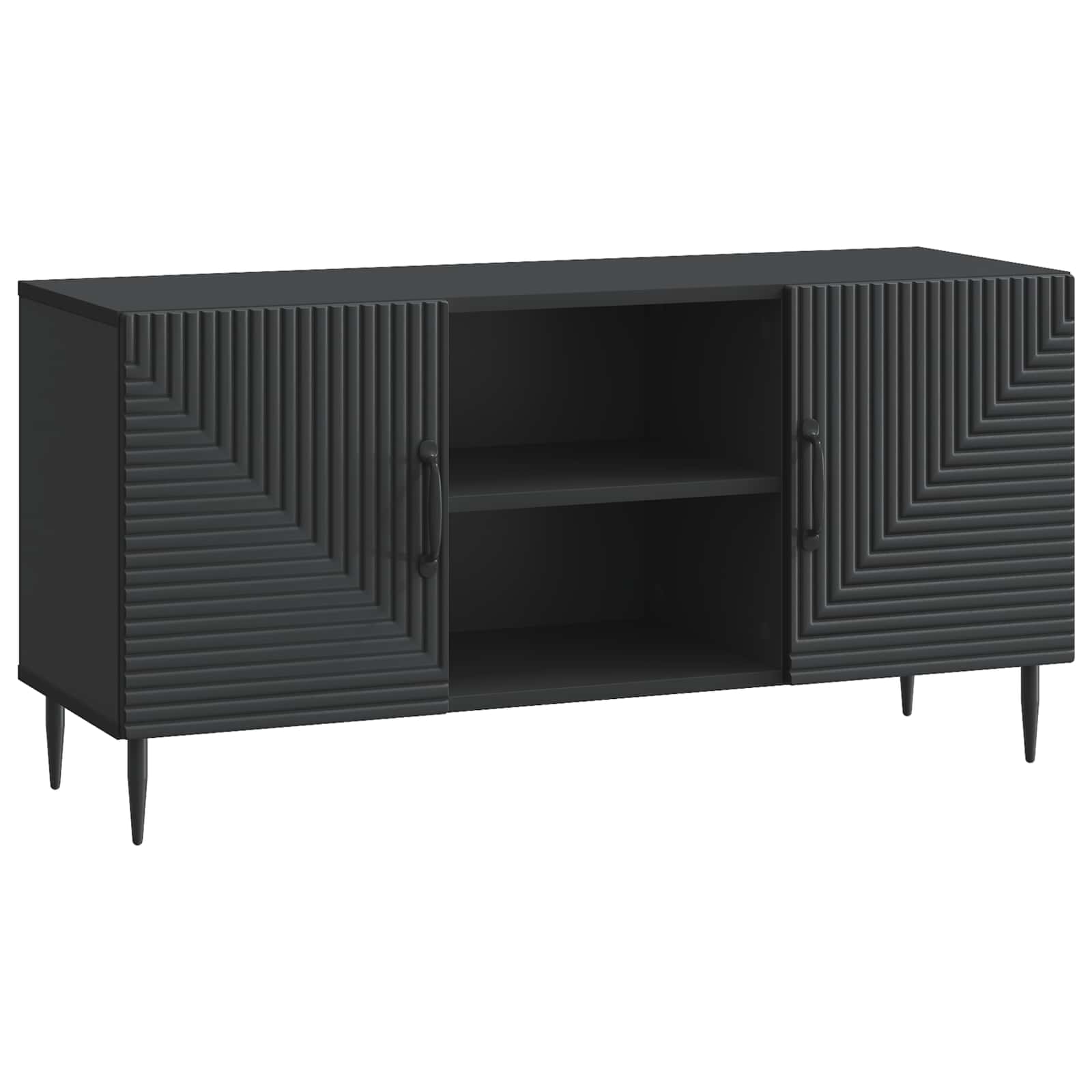vidaXL TV-kast Zwart 102 x 34,5 x 50 cm Bewerkt hout