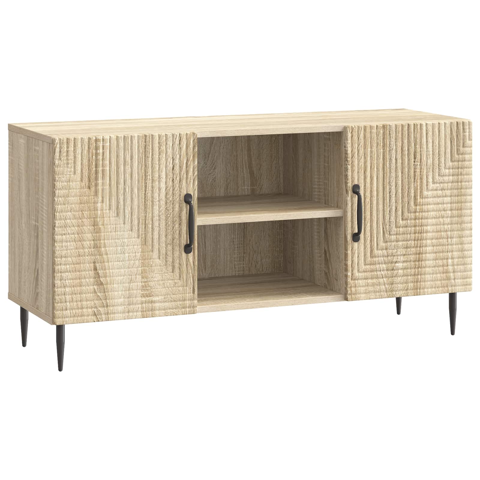 vidaXL TV-kast Zwart 102 x 34,5 x 50 cm Bewerkt hout