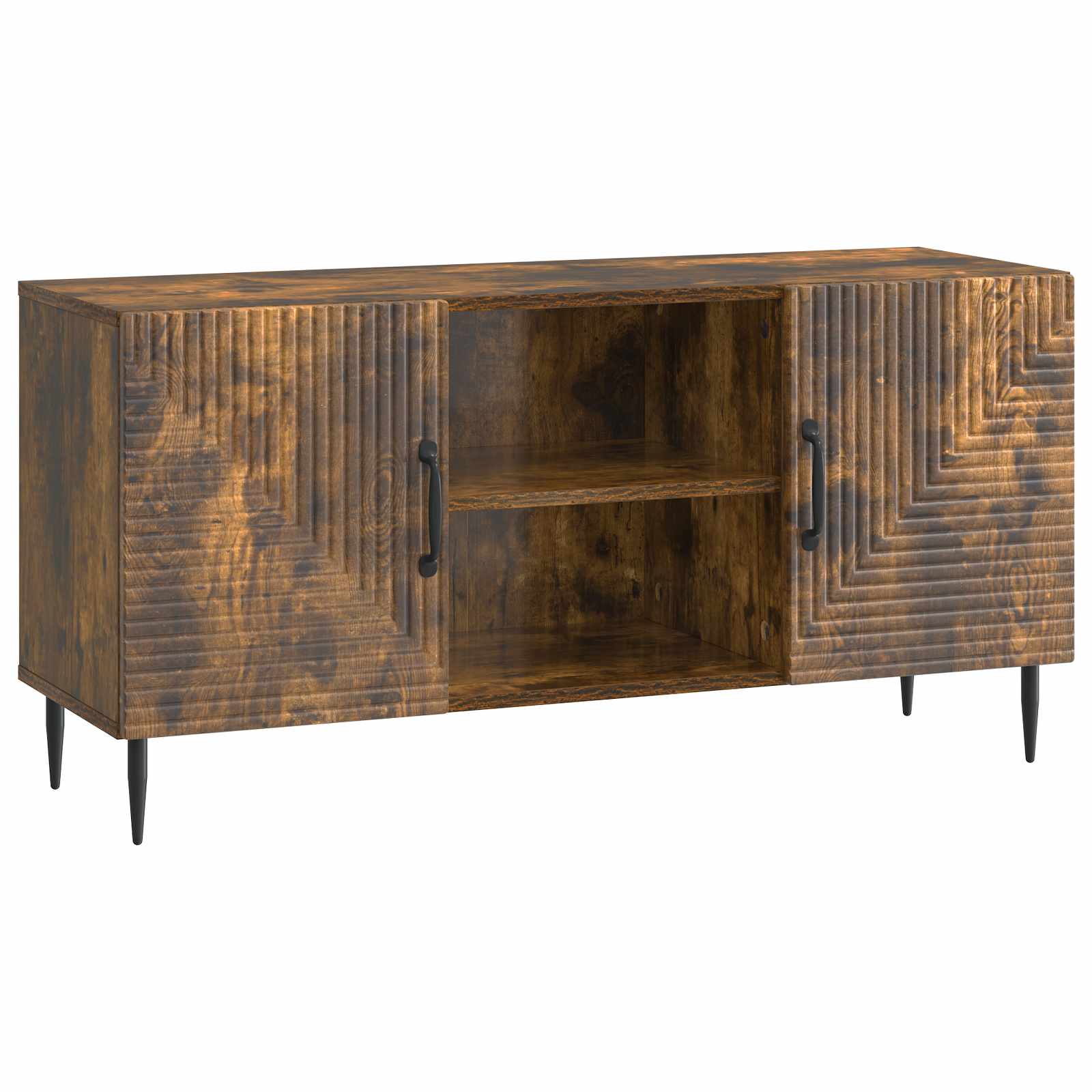 vidaXL TV-kast Zwart 102 x 34,5 x 50 cm Bewerkt hout