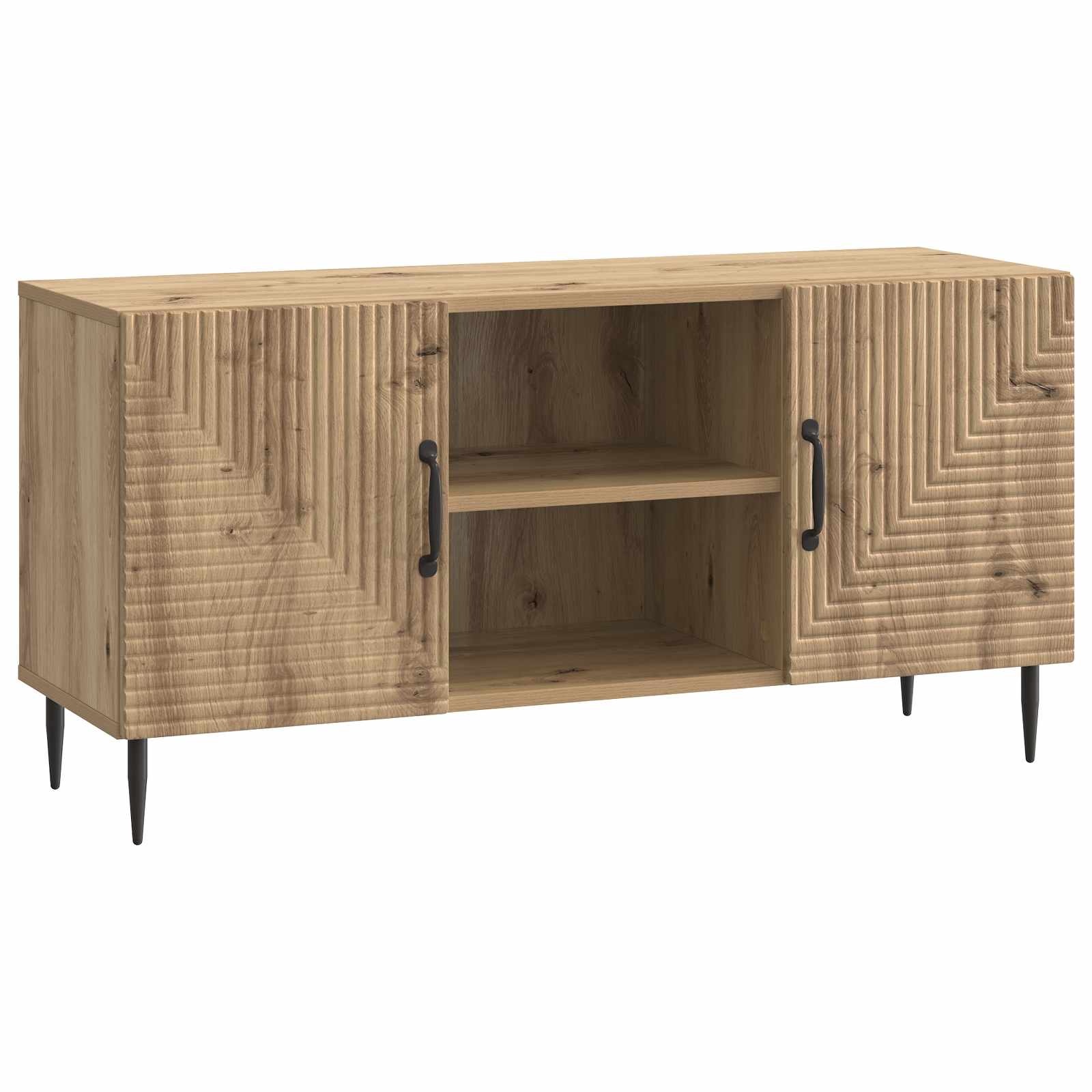 vidaXL TV-kast Zwart 102 x 34,5 x 50 cm Bewerkt hout