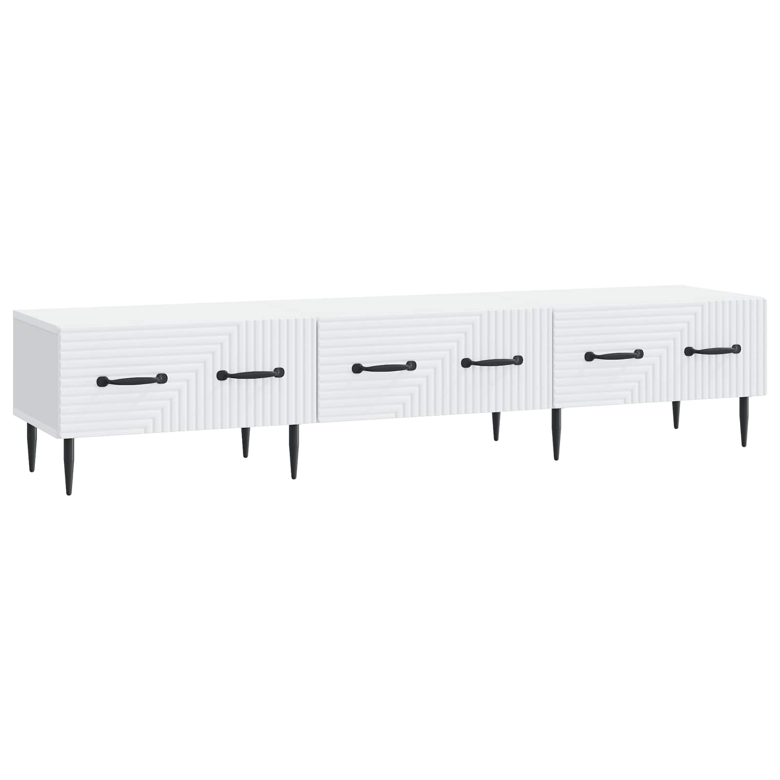 vidaXL TV-kast met lade Zwart 147 x 34,5 x 30 cm Bewerkt hout