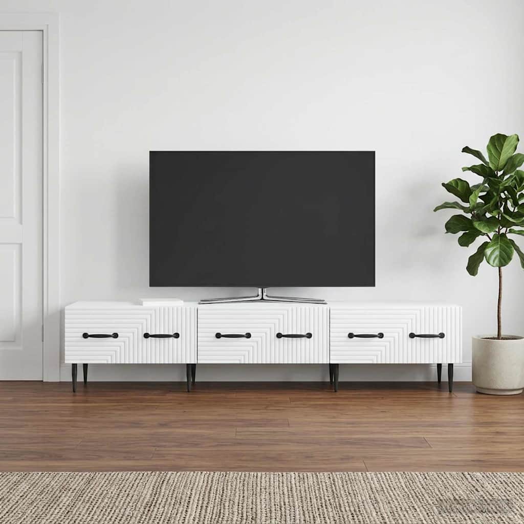 vidaXL TV-kast met lade Zwart 147 x 34,5 x 30 cm Bewerkt hout