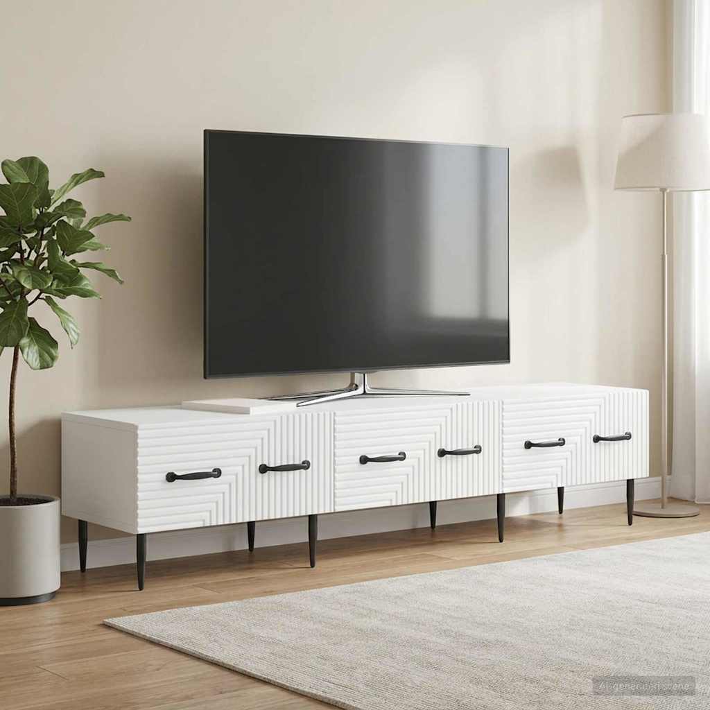 vidaXL TV-kast met lade Zwart 147 x 34,5 x 30 cm Bewerkt hout