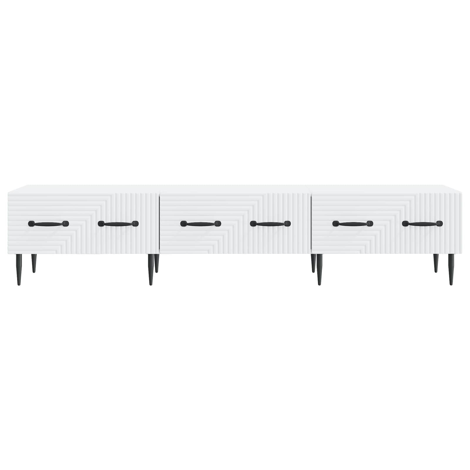 vidaXL TV-kast met lade Zwart 147 x 34,5 x 30 cm Bewerkt hout