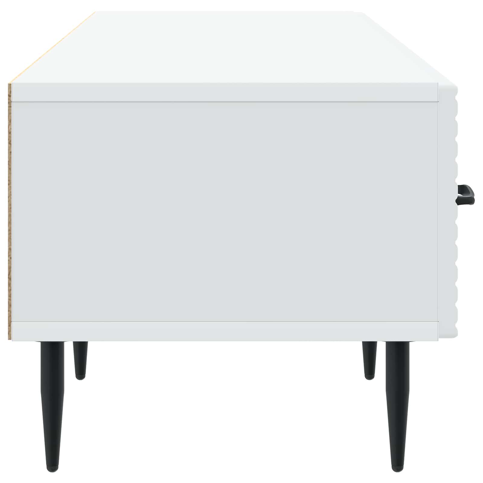 vidaXL TV-kast met lade Zwart 147 x 34,5 x 30 cm Bewerkt hout