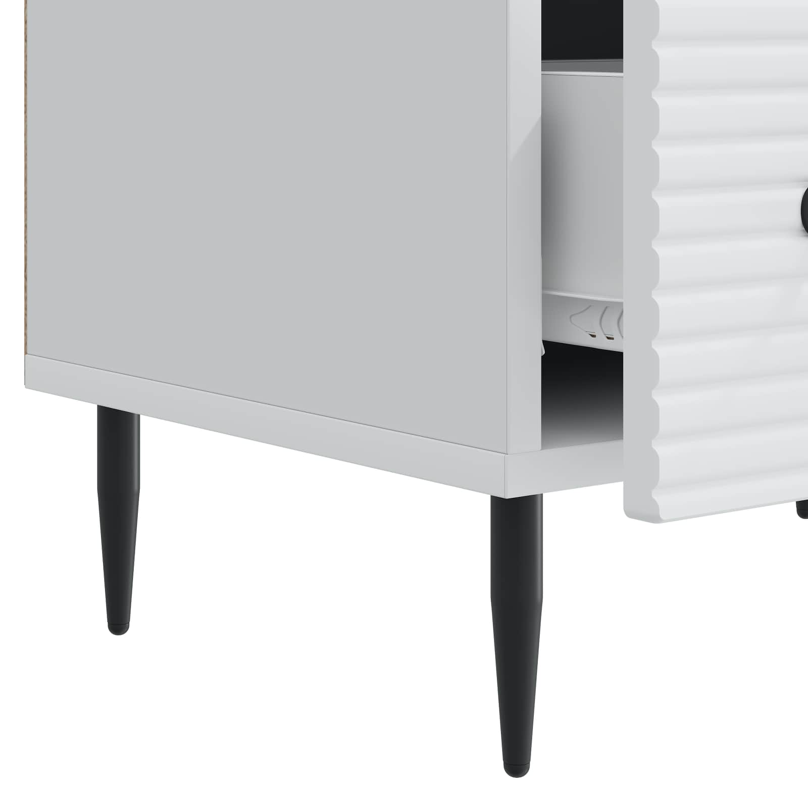 vidaXL TV-kast met lade Zwart 147 x 34,5 x 30 cm Bewerkt hout