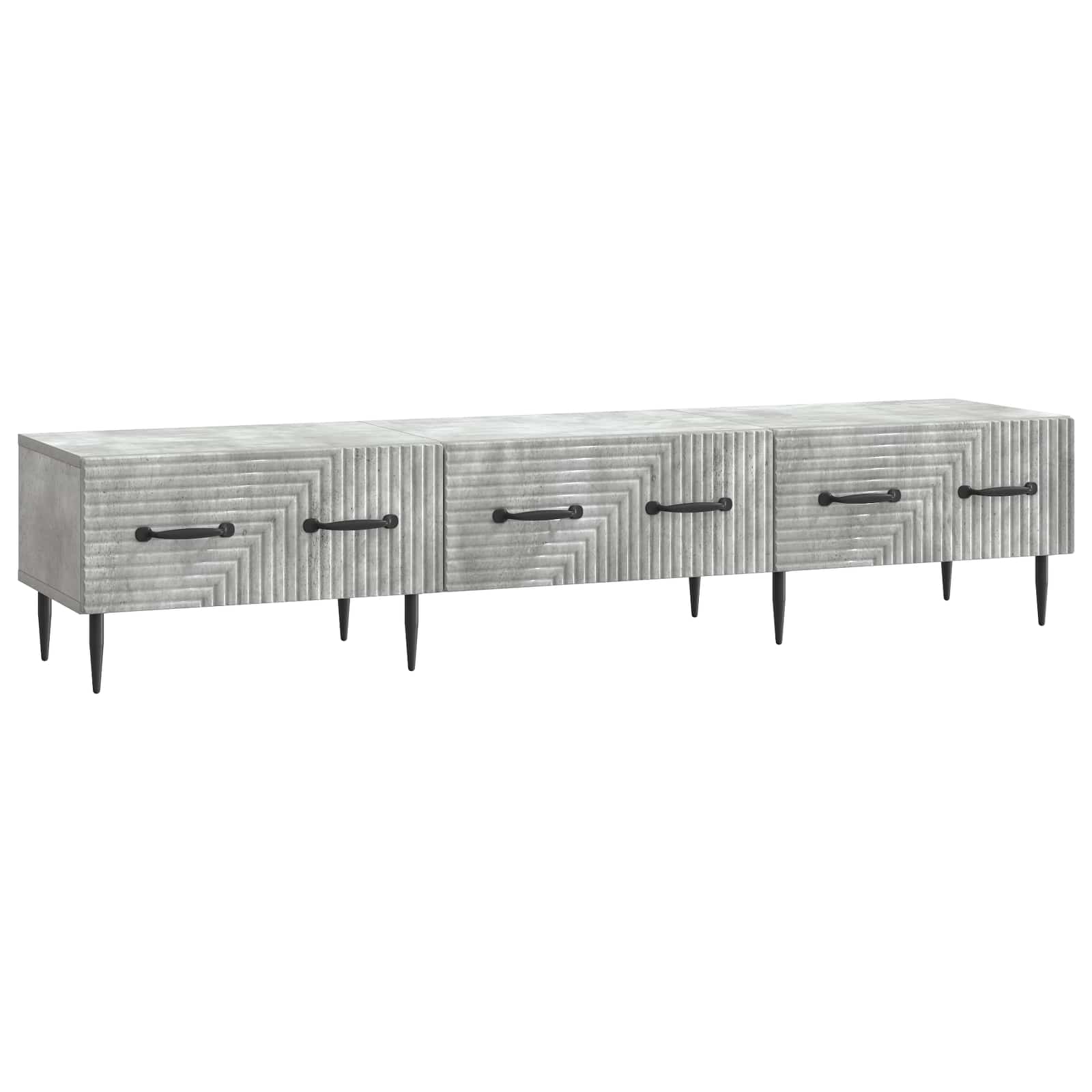 vidaXL TV-kast met lade Zwart 147 x 34,5 x 30 cm Bewerkt hout