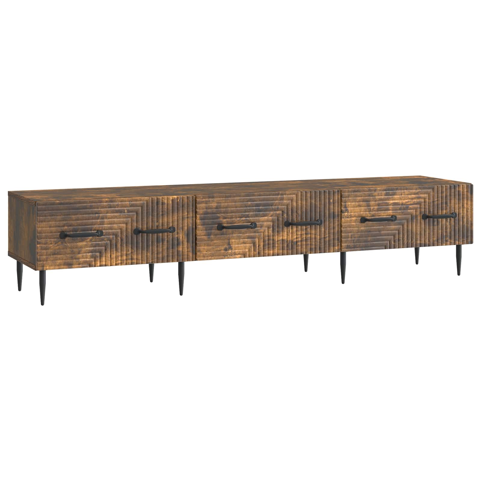 vidaXL TV-kast met lade Zwart 147 x 34,5 x 30 cm Bewerkt hout