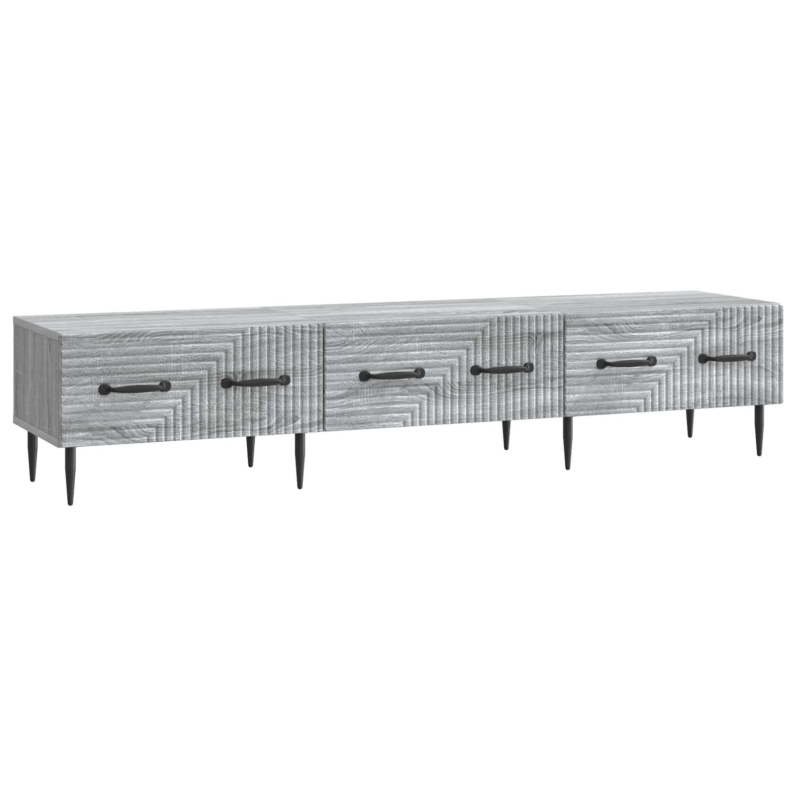 vidaXL TV-kast met lade Zwart 147 x 34,5 x 30 cm Bewerkt hout