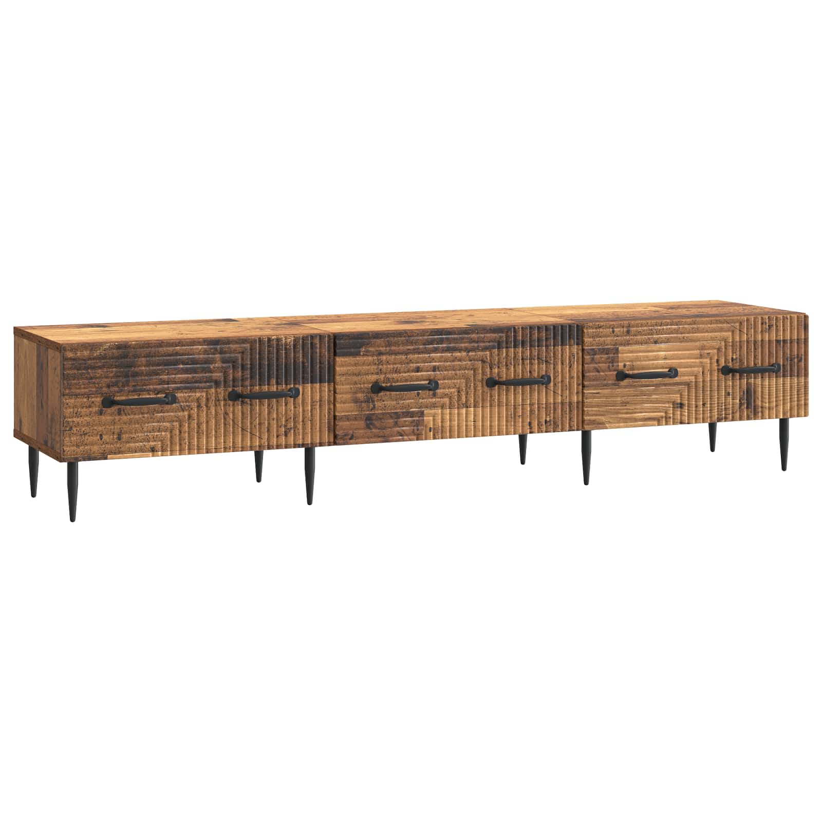 vidaXL TV-kast met lade Zwart 147 x 34,5 x 30 cm Bewerkt hout
