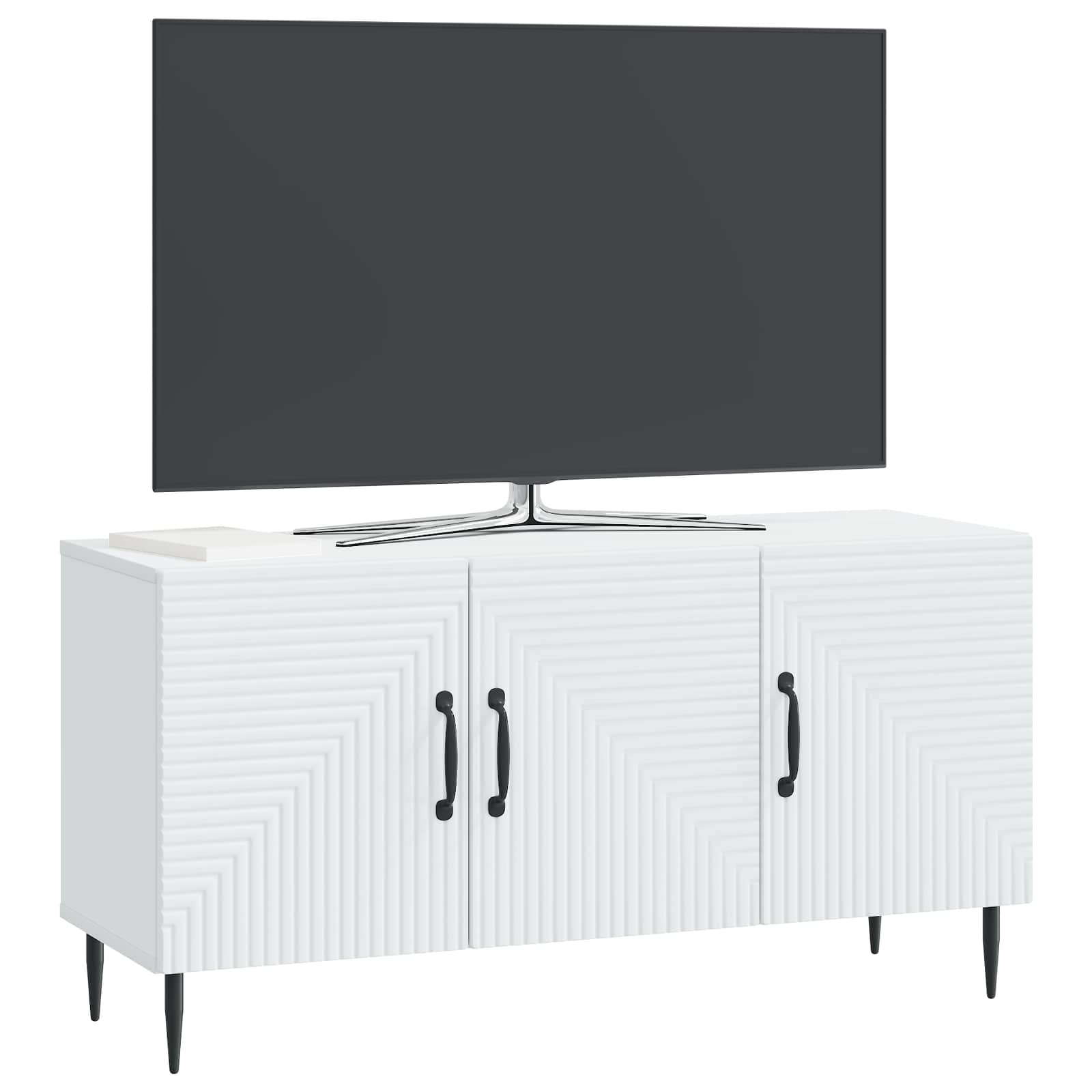 vidaXL TV-kast Zwart 99 x 34,5 x 50 cm Bewerkt hout