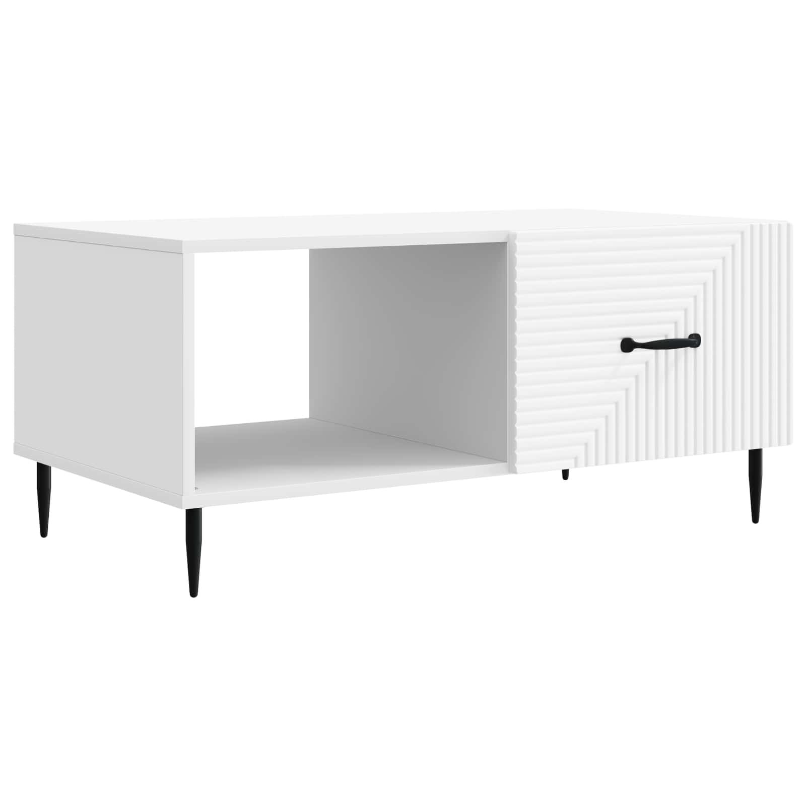 vidaXL Salontafel Zwart 90 x 50 x 40 cm Bewerkt hout